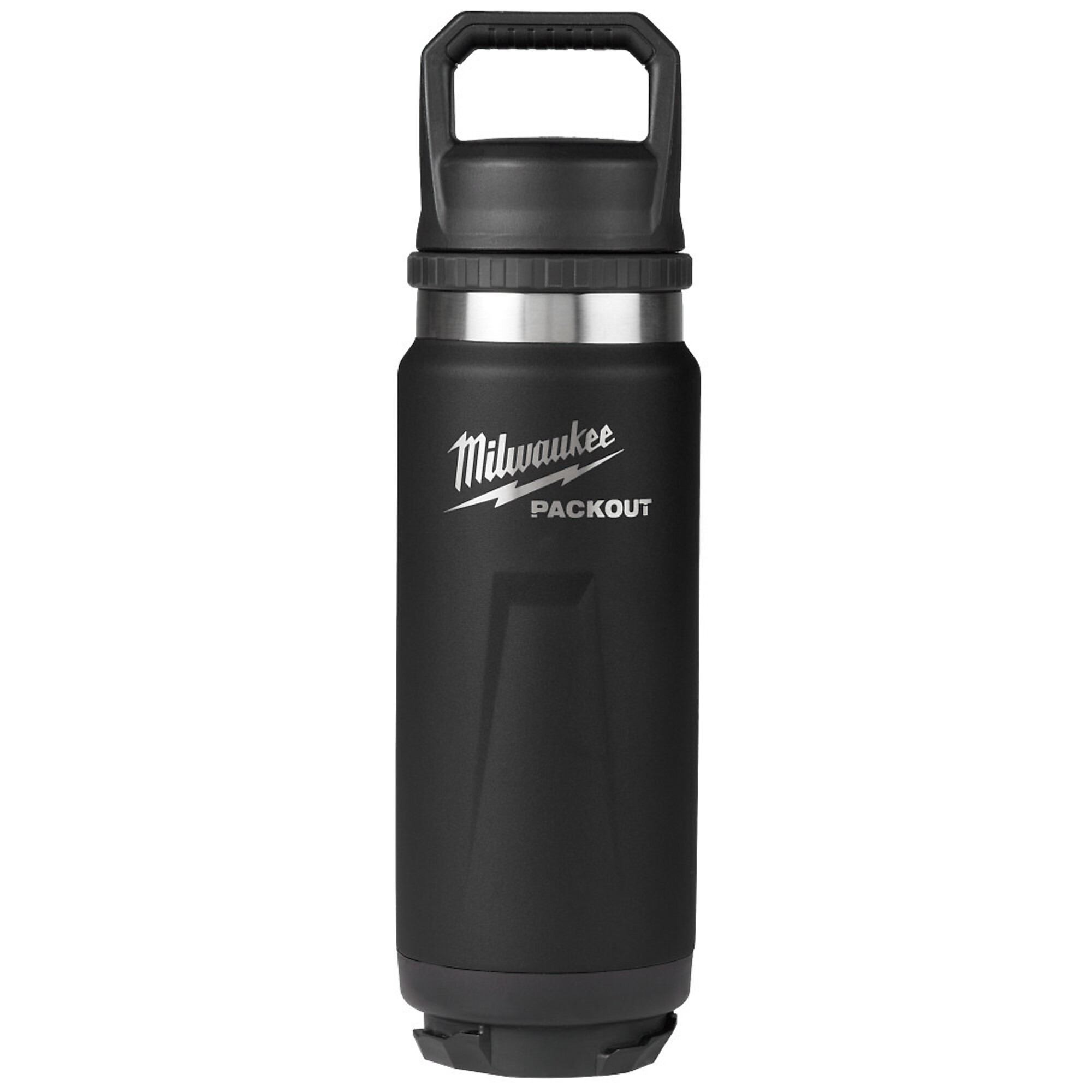 Milwaukee PACKOUT 24-Oz. Insulated Bottle with Chug Lid, Black, Model# 48-22-8396B